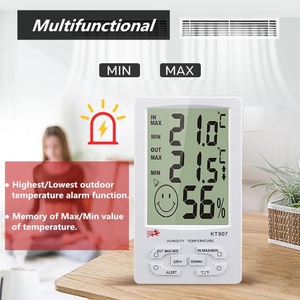 Nhiệt kế kỹ thuật số ẩm kế với cảm biến nhiệt độ điện tử trong nhà ngoài trời thermohygrometer hộ gia đình nhựa probe - Product Image 3