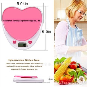 Báscula de Cocina Electrónica en Forma de Corazón 01, Pequeñ<span class=keywords><strong>a</strong></span>, Portátil, <span class=keywords><strong>a</strong></span> Pilas, Multifuncional, para Harina y Hierbas - Product Image 4