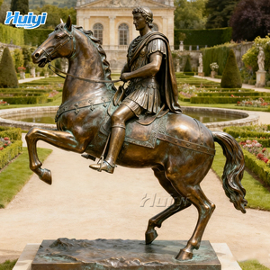 Maßgefertigte Lebensgroße Western-Reitfigur Outdoor-Garten Dekorative Bronze-Statuen - Product Image 2