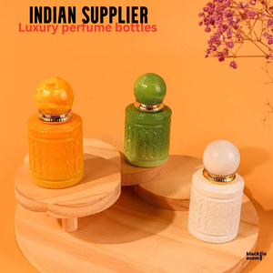 Indian Exporter Custom Logo Luxury <b>Glass</b> Perfume Jar Empty Refillable Fragrance Cream <b>Container</b> Available For Sale - Product Image 1