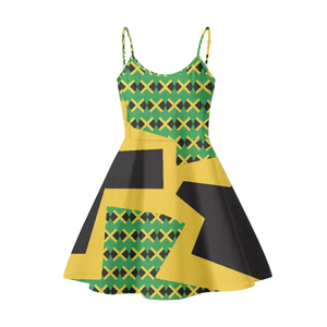 Personality Jamaican <strong>Flag</strong> Style Women's Dresses Charming Quality Wholesale Print on Demand Slip Dress Evening Dresses XS-5XL - Product Image 4