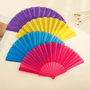 Abanico de Kung Fu Chino, Abanico Plegable de Plástico Grande, Abanico de Mano de Tela de Nailon, Decoración Plegable para Fiestas, Recuerdos de Fiesta de Plástico - Product Image 1