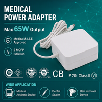 Adaptateur d'alimentation universel 60W 65W SMPS 12V 15V 19V 21V 24V 1,5A 2A 5A, alimentation de bureau avec certifications médicales et domestiques