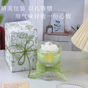 Matcha Floral Scented Candle Gift Set For Home Decor And Spring Atmosphere With Long Lasting Fragrance - Product Image 5
