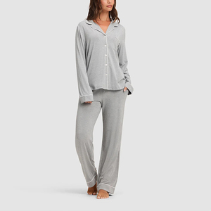 <span class=keywords><strong>Pigiama</strong></span> da <span class=keywords><strong>Donna</strong></span> in Bambù Organico, Set Sostenibile in <span class=keywords><strong>Jersey</strong></span>, Abbigliamento da Notte Personalizzato, Completo Loungewear in Bambù - Product Image 5