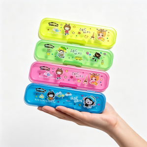 Wholesale OEM Customizable Big Capacity Cute Colored Pencil Case Box <b>Bag</b> for Kids - Product Image 1