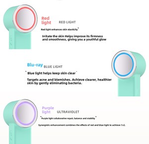แปรงทำความสะอาดผิวหน้าอัจฉริยะ โหมดอุ่น-เย็น EMS ไมโครเคอร์เรนท์ แสง LED สามสี สำหรับทุกสภาพผิว ทำความสะอาดล้ำลึก อุปกรณ์ดูแลผิว - Product Image 6