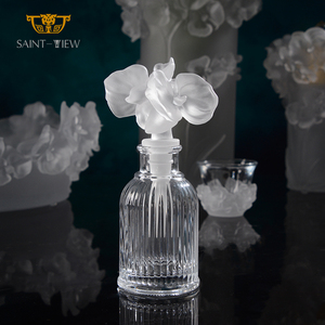 وصول جديد: زجاجة عطر يدوية التصميم بشكل زهرة كريستالية بنفسجية 100 مل - Product Image 2