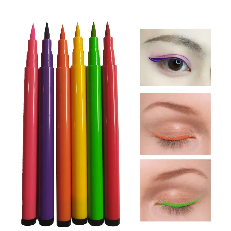 Fabrik großhandel neuer 12-farben-matte eyeliner individuell mit ihrem logo wasserdichter langanhaltender eyeliner-stift matt