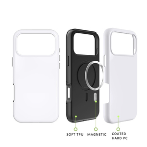 Funda Magnética 3D de Doble Capa para Sublimación, Carcasa de TPU para iPhone 17 Pro, 17 Air, 16 Plus, 15, 14 Pro Max - Product Image 1
