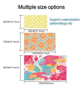 Toalla de playa a rayas de secado rápido sin arena con logotipo impreso personalizado 80*160 CM - Product Image 5