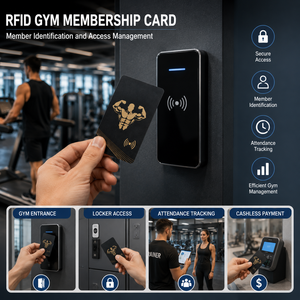 Carte de membre de salle de sport personnalisée avec puce RFID pour l'identification des membres et la gestion de l'accès aux clubs de fitness - Product Image 2