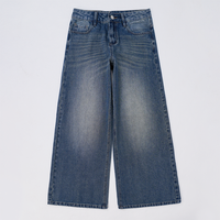 Jean large vintage délavé pour femme, taille haute, amincissant, coupe droite, longueur cheville, best-seller 2026