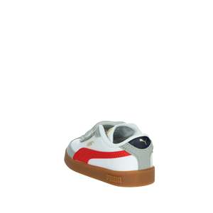 Sneakers Puma per Bambini Bianche e Rosse con Chiusura in Velcro Scarpe di Tela alla Moda - Product Image 2