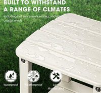 Vente directe d'usine Table d'appoint Adirondack en bois plastique étanche et anti-pluie