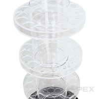 Présentoir acrylique de rotation d'APEX 360 degrés affichage de support de parfum de 4 rangées