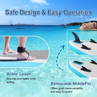 Planche de paddle gonflable portable en PVC Drop Stitch personnalisée pour sports nautiques, surf, stand-up paddle et pêche