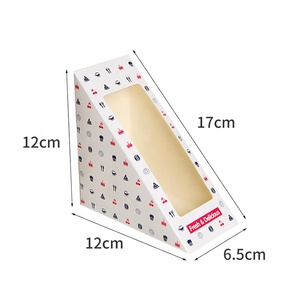Tam giác giấy thực phẩm Hộp quà tặng cho bánh sandwich bánh mì với cửa sổ trong suốt - Product Image 3