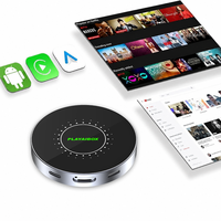 PlayAiBox Android 15 Boîtier AI sans fil CarPlay Qualcomm 6350 8 Go + 128 Go Réseau 5G pour Netflix/YouTube Prise en charge de la mise en miroir d'écran