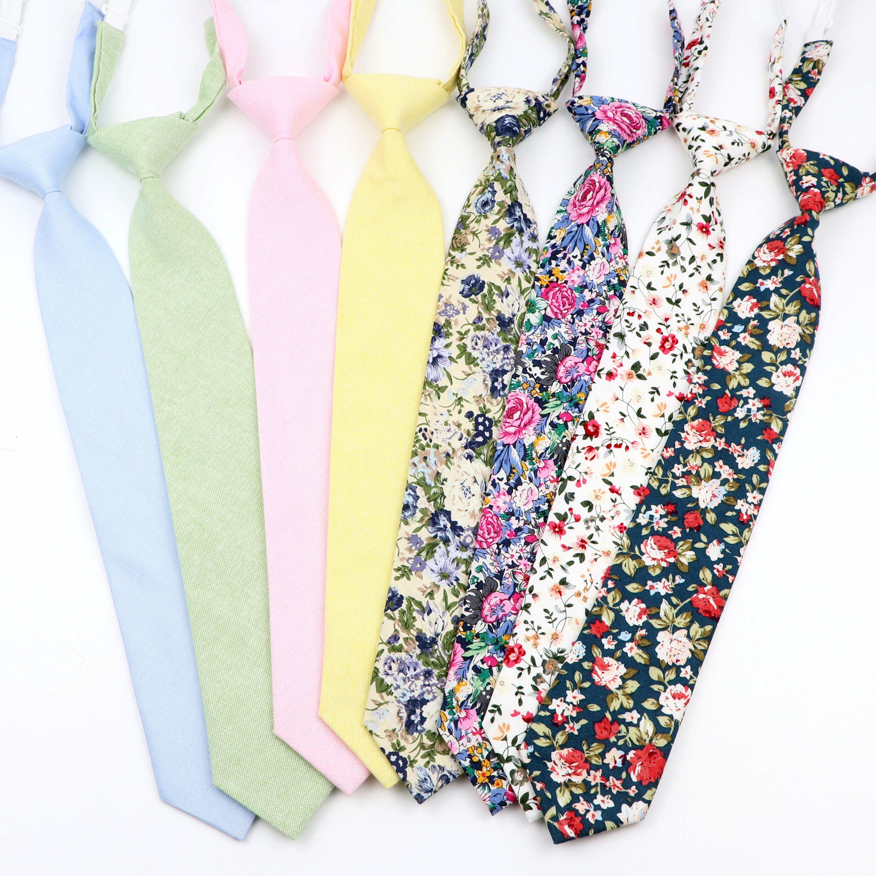 Effen Kleur Bloemen Meisje Jongen Stropdas Zomer School Novety Casual Lui Band Voor Dame Chindren Student Roze Groen Blauw smalle Stropdas