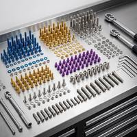 Vis en titane GR5 colorées usinées CNC, boulons anodisés PVD arc-en-ciel pour modification de performance - Matériel de précision sur mesure