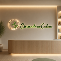 Letrero LED Personalizable, Mini Valla Publicitaria, Logotipo de Empresa, Fondo de Pared, Letrero Grabado en Acrílico, Letras Iluminadas Multicolores