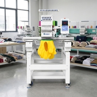 Nouvelle machine à broder informatisée automatique à 1 tête, 15, 12 ou 9 aiguilles, pour casquettes, t-shirts, broderie plate et 3D à sequins, usage domestique et vente au détail