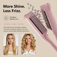 Rizador de Pelo Profesional con Pantalla LED, Rizador de Ondas de Cerámica con Calentamiento PTC, Herramienta de Peinado para Dar Volumen, 32mm 36mm