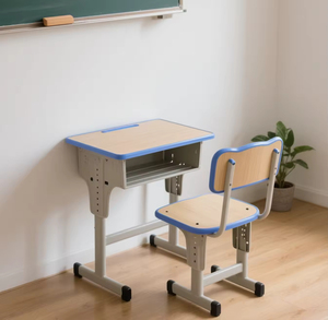 โต๊ะและเก้าอี้สำหรับอ่านหนังสือชุดโต๊ะลิ้นชักอเนกประสงค์สำหรับห้องเรียนทำความสะอาดง่าย - Product Image 1