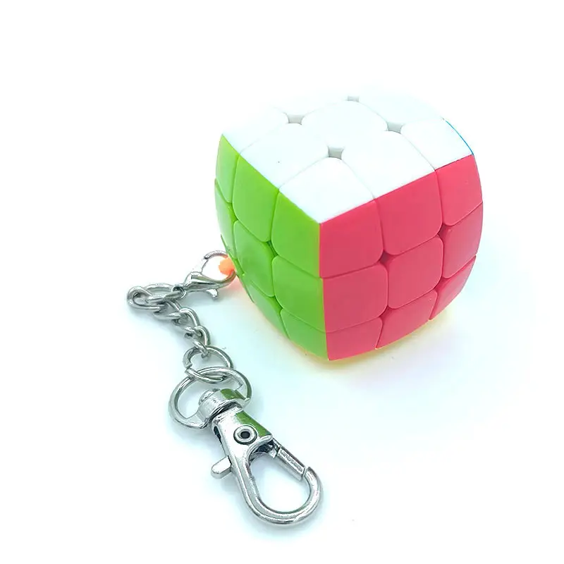 Mini Cube 3x3x3 Keychain Magic Cubing Puzzle for Beginner Professional Toys for Children Kids#EJ-04