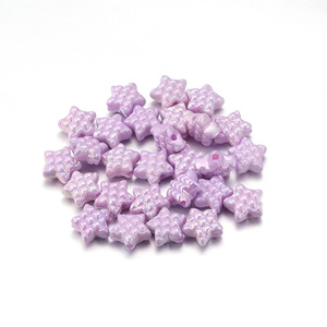 ลูกปัดรูปดาวห้าแฉกเคลือบด้วยไฟฟ้าทำจากอะคริลิค UV อุปกรณ์ DIY - Product Image 4