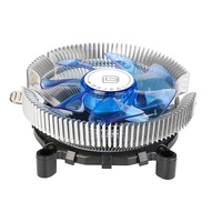 Ventilateur de refroidissement de processeur Bajeal P2 en aluminium avec dissipateur thermique à roulement à huile, LED bleue, 3 broches, 18dba, universel pour processeur PC Intel