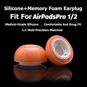 Puntas de Silicona y Espuma Viscoelástica Antideslizantes para Auriculares Bluetooth Apple <span class=keywords><strong>Airpods</strong></span> <span class=keywords><strong>Pro</strong></span> 1/2, Tapones Protectoras para Auriculares, Reducción de Ruido - Product Image 2