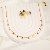 Collier de soleil de luxe en acier titane pour femme, pendentif en zircon et pierres colorées en acier inoxydable, bijoux de mode INS