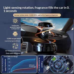 Diffuseur <span class=keywords><strong>d</strong></span>'arômes rotatif solaire automatique pour voiture, <span class=keywords><strong>d</strong></span>écoration <span class=keywords><strong>parfum</strong></span>ée en plastique, évaporation naturelle, vente en gros, bon marché, haute qualité - Product Image 2