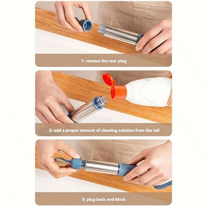 Juego de cepillos de plástico de mango largo al por mayor para limpieza del hogar y la cocina, diseño mejorado, fácil lavado y acceso. - Product Image 5