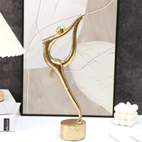 Statuette en résine de gymnaste artistique gravée, design moderne et épuré, décoration pour salon et entrée, cadeau, vente directe usine