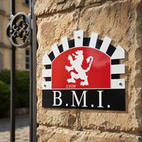 Panneau métallique personnalisé avec impression de marque, signalétique extérieure pour entreprises, plaque logo personnalisée pour entrée de bâtiment et décoration murale de bureau