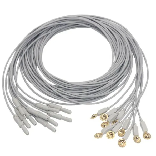 Ear-clip Electrode Gold Plated Copper Eeg Cable Medical Cables Accessories