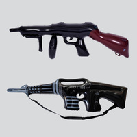 Nouveau jouet pistolet mitrailleur gonflable en plastique pour enfants de 4 à 6 ans, unisexe, accessoires de jeu de rôle en gros transfrontalier