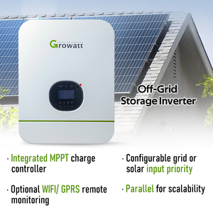 Inversor Solar <span class=keywords><strong>Growatt</strong></span> para Hogar, 220V/230V/240V, <span class=keywords><strong>SPF</strong></span> <span class=keywords><strong>2000</strong></span>-5000TL HVM, MPPT Integrado, Monofásico, 2kw 3kw 5kw, Fuera de Red, Stock Europeo - Product Image 2