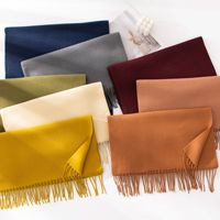Meilleures ventes, prix d'usine, écharpe classique unie, couleur unie, 1 dollar, écharpes en polyester pour les magasins à 1 dollar