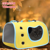 Sac de transport pliable pour chat et chien, mignon, respirant, en maille Oxford, portable, pour les voyages