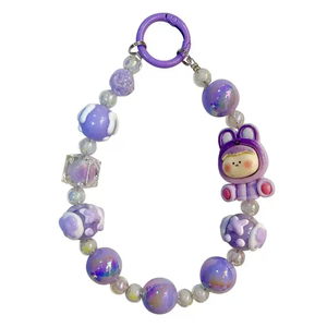 Chaîne <span class=keywords><strong>de</strong></span> téléphone portable perlée mignonne en gros, cordon coloré universel pour téléphone, lanière anti-perte, porte-clés - Product Image 3