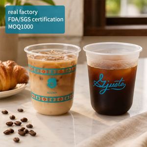 Vaso Desechable de PP para Bebidas de Frutas Preembotelladas, 90 mm de Diámetro, Empaque Personalizado con Logotipo de Fábrica para Café/Té/Jugo - Product Image 1