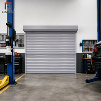 Porte à enroulement en acier isolée et rembourrée de mousse de 77 mm, robuste, avec conception coupe-vent pour garage et usine