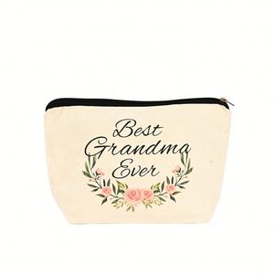 Eco-Friendly Recyclable Reusable Cotton Canvas Cosmetic Custom Printed Logo Mother's Day <b>Gift</b> <b>Bags</b> - Product Image 1