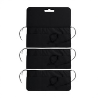 Haushead Wear Lot de 4 tabliers de taille en polyester avec 3 poches pour serveurs/serveuses, tabliers courts pour femmes et hommes