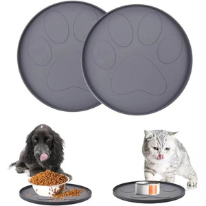 Tapis d'alimentation rond en silicone <span class=keywords><strong>de</strong></span> qualité alimentaire et écologique pour petits animaux, avec motif d'empreinte unique - Product Image 4