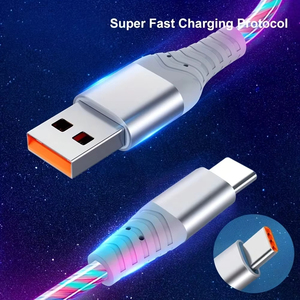 <span class=keywords><strong>Cable</strong></span> <span class=keywords><strong>USB</strong></span> Tipo C Luminoso de 1m/2m 5A con Flujo de Luz LED, <span class=keywords><strong>Cable</strong></span> de Carga Rápida para Samsung Xiaomi <span class=keywords><strong>iPhone</strong></span> 15 16 17 Pro - Product Image 5